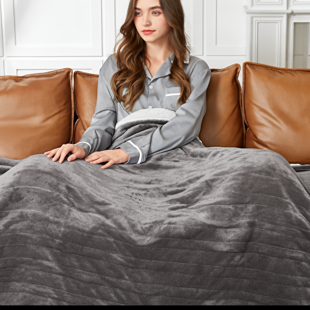 Comfort Cove - Soft Electric Heated Throw Blanket (6 Heat Levels • 4-Hour Auto-Off • Over-Heat Protection)