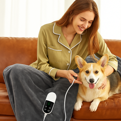 Comfort Cove - Soft Electric Heated Throw Blanket (6 Heat Levels • 4-Hour Auto-Off • Over-Heat Protection)