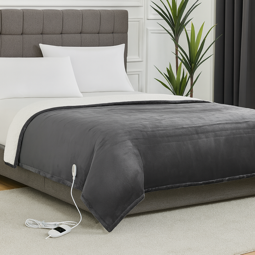 Comfort Cove - Soft Electric Heated Throw Blanket (6 Heat Levels • 4-Hour Auto-Off • Over-Heat Protection)