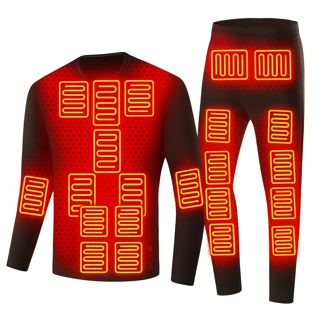 Comfort Cove - Ski Thermal Heated Underwear Set (Unisex Electric Heating Base Layer for Winter Sports & Extreme Cold)