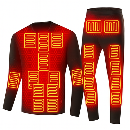 Comfort Cove - Ski Thermal Heated Underwear Set (Unisex Electric Heating Base Layer for Winter Sports & Extreme Cold)