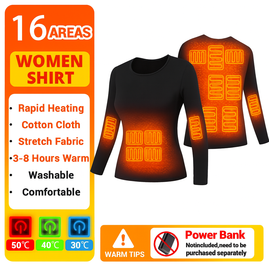 Comfort Cove - Ski Thermal Heated Underwear Set (Unisex Electric Heating Base Layer for Winter Sports & Extreme Cold)