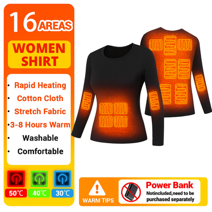 Comfort Cove - Ski Thermal Heated Underwear Set (Unisex Electric Heating Base Layer for Winter Sports & Extreme Cold)