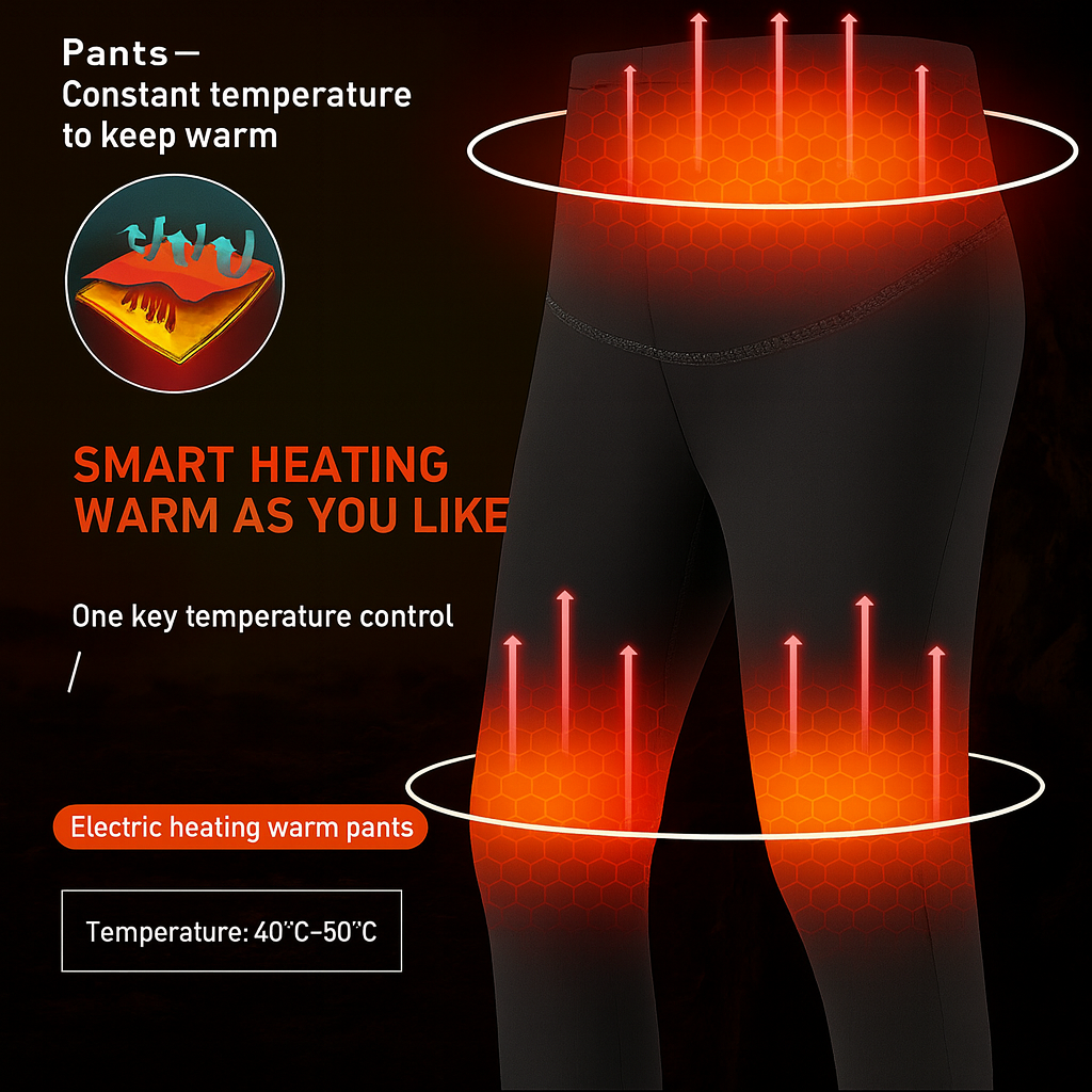 Comfort Cove - Ski Thermal Heated Underwear Set (Unisex Electric Heating Base Layer for Winter Sports & Extreme Cold)