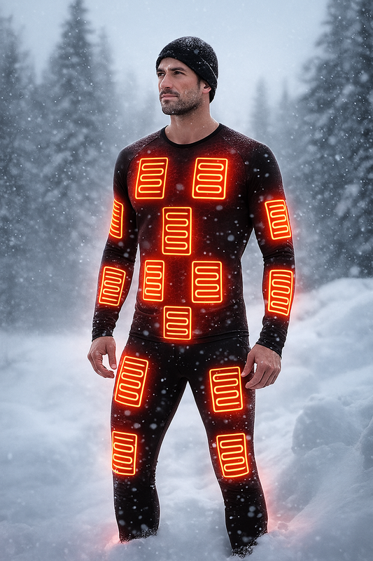 Comfort Cove - Ski Thermal Heated Underwear Set (Unisex Electric Heating Base Layer for Winter Sports & Extreme Cold)