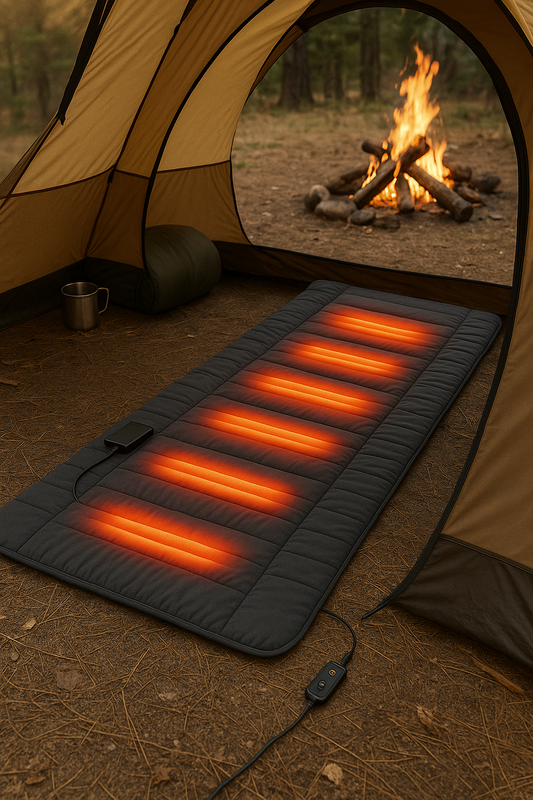 Comfort Cove - USB Heating Sleeping Mat (7-Zone Heated Mattress, Adjustable Temp for Camping & Home)