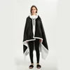 Comfort Cove - Oversized Korean-Style Fleece Shawl Blanket Hoodie (Premium Wearable Blanket for Home, Lounge & Festivals)