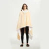 Comfort Cove - Oversized Korean-Style Fleece Shawl Blanket Hoodie (Premium Wearable Blanket for Home, Lounge & Festivals)