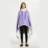 Comfort Cove - Oversized Korean-Style Fleece Shawl Blanket Hoodie (Premium Wearable Blanket for Home, Lounge & Festivals)