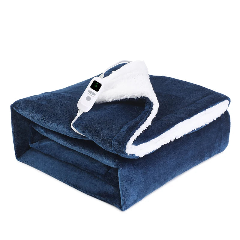 Comfort Cove - Ultra-Soft Flannel Electric Throw Blanket  (Constant Temperature Heated Throw, Travel & Home Friendly)