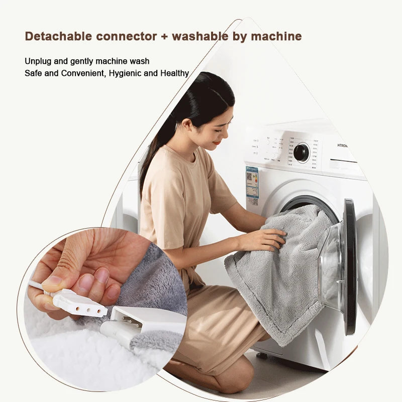 Comfort Cove - Ultra-Soft Flannel Electric Throw Blanket  (Constant Temperature Heated Throw, Travel & Home Friendly)