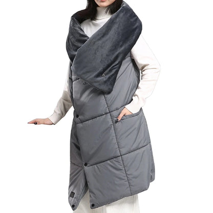 Comfort Cove - USB Heating Blanket Vest (Electric Shawl & Mat, 3-Temp Controls for Outdoor Warming)