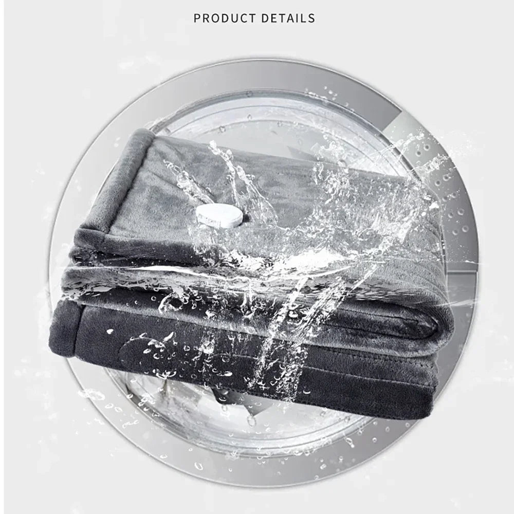 Comfort Cove - Plush Flannel & Lambskin Electric Heated Blanket (9-Level Heat • 12-Hour Auto-Off • Over-Heat Protection)