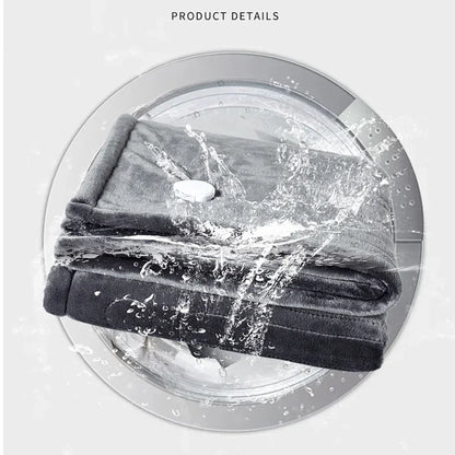 Comfort Cove - Plush Flannel & Lambskin Electric Heated Blanket (9-Level Heat • 12-Hour Auto-Off • Over-Heat Protection)