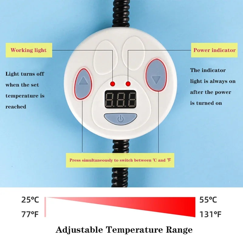 Comfort Cove - Dog & Cat IP67 Waterproof Electric Heating Blanket / Pet Heated Pad (45 × 60 cm)