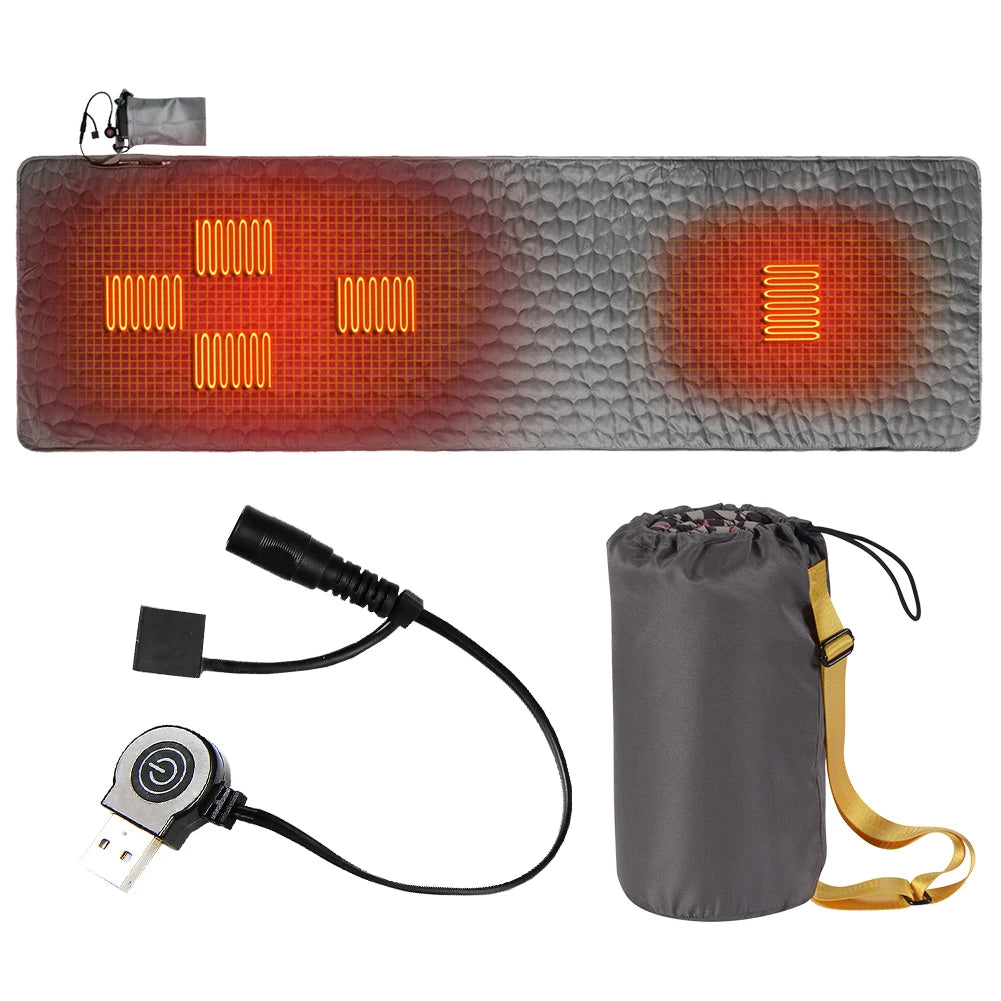 Comfort Cove - USB Heating Sleeping Mat (7-Zone Heated Mattress, Adjustable Temp for Camping & Home)