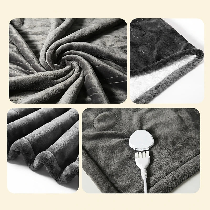 Comfort Cove - Ultra-Soft Flannel & Lambswool Heated Throw Blanket  (9-Level Rapid Warmth with 4-Hour Timer & Intelligent Safety Protection)