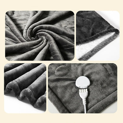 Comfort Cove - Ultra-Soft Flannel & Lambswool Heated Throw Blanket  (9-Level Rapid Warmth with 4-Hour Timer & Intelligent Safety Protection)