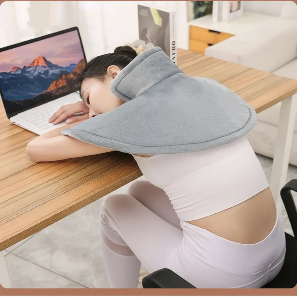 Comfort Cove - Electric Heated Shawl Blanket for Neck, Shoulders & Back (Grey, Washable & Cozy)