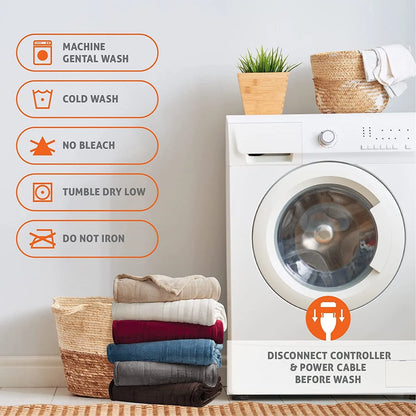 Comfort Cove - Soft Electric Heated Throw Blanket (6 Heat Levels • 4-Hour Auto-Off • Over-Heat Protection)