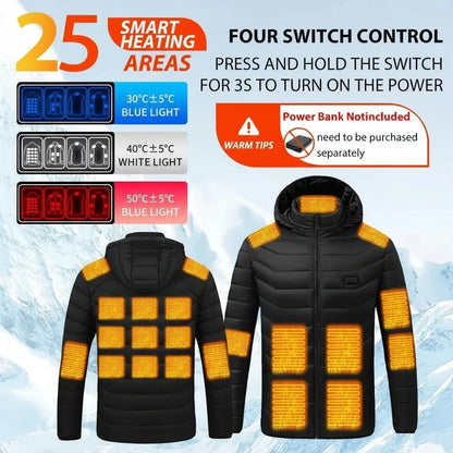 Comfort Cove - 25-Area USB Electric Heated Smart Winter Heating Jacket (Men & Women)