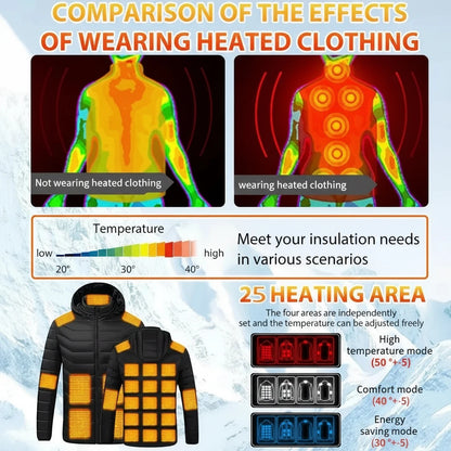 Comfort Cove - 25-Area USB Electric Heated Smart Winter Heating Jacket (Men & Women)