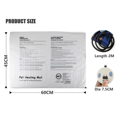 Comfort Cove - Dog & Cat IP67 Waterproof Electric Heating Blanket / Pet Heated Pad (45 × 60 cm)