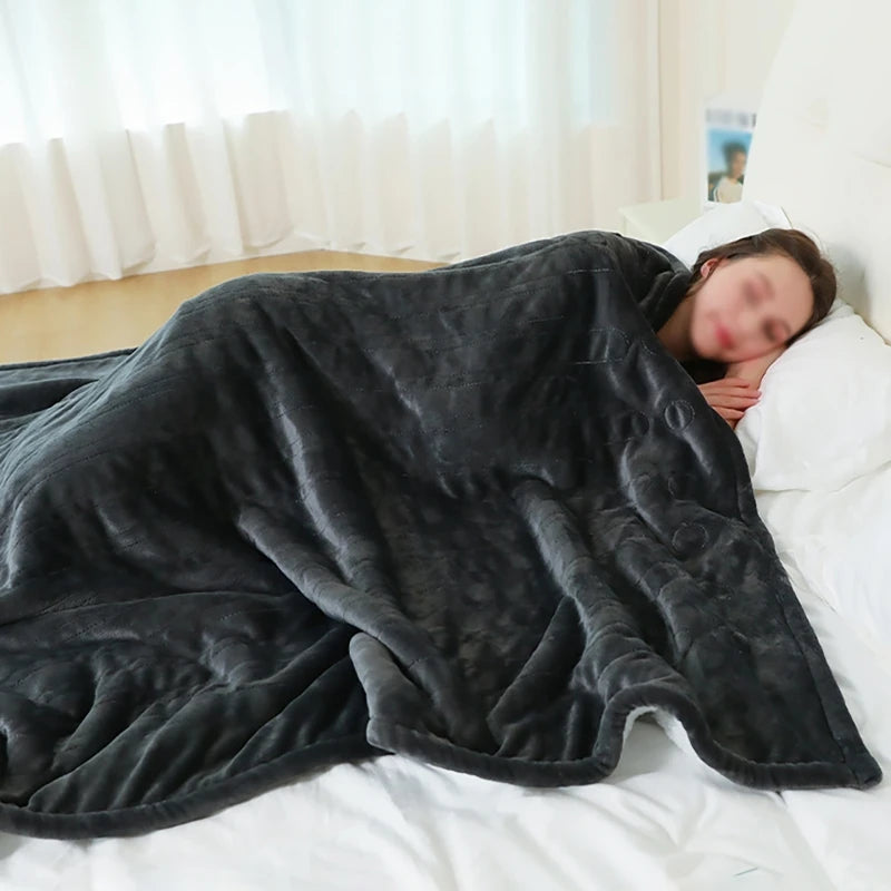 Comfort Cove - Ultra-Soft Flannel & Lambswool Heated Throw Blanket  (9-Level Rapid Warmth with 4-Hour Timer & Intelligent Safety Protection)