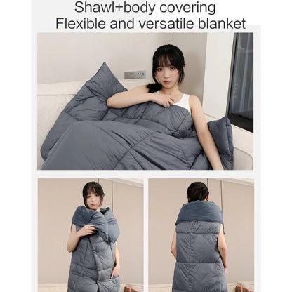 Comfort Cove - USB Heating Blanket Vest (Electric Shawl & Mat, 3-Temp Controls for Outdoor Warming)