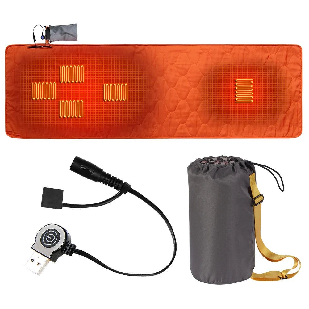 Comfort Cove - USB Heating Sleeping Mat (7-Zone Heated Mattress, Adjustable Temp for Camping & Home)